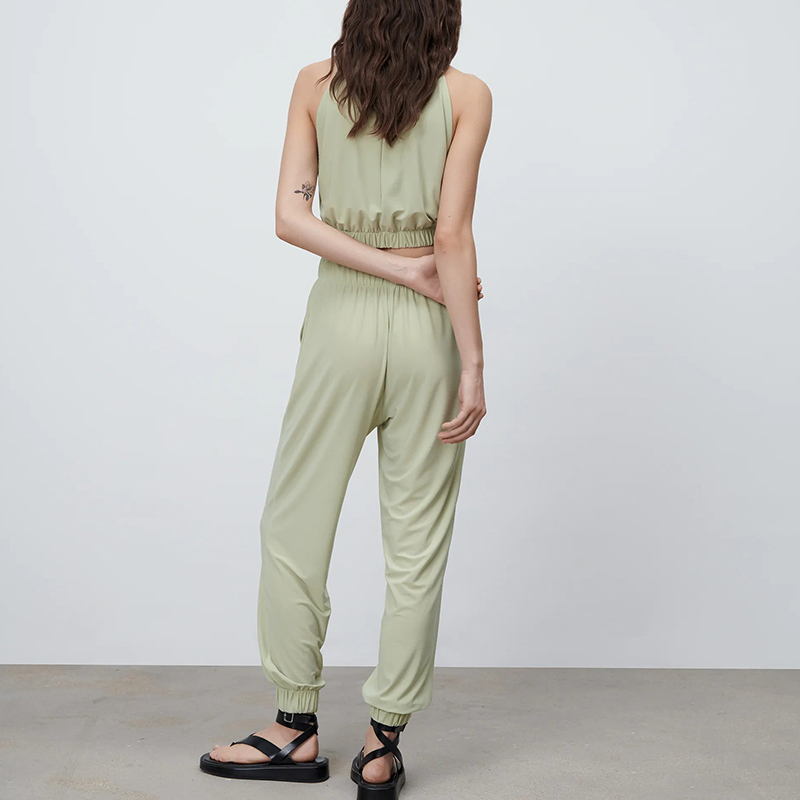 Flowing joggers & flowing halter top