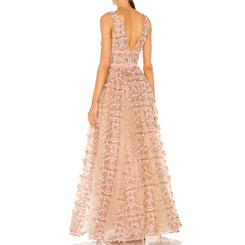 Flower long dress