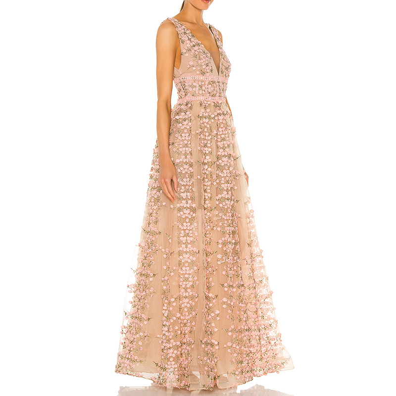 Flower long dress