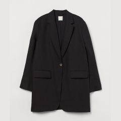 Oversized linen-blend jacket