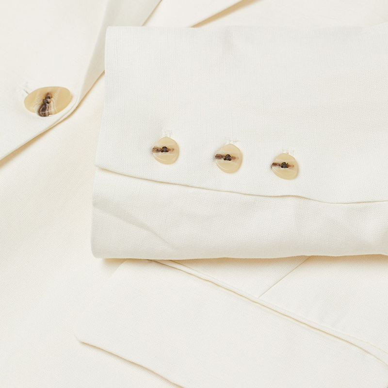 Oversized linen-blend jacket