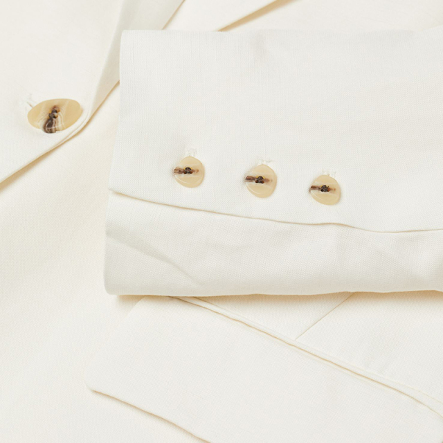 Oversized linen-blend jacket
