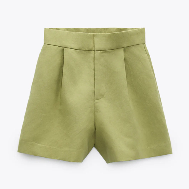 Bermuda shorts with linen