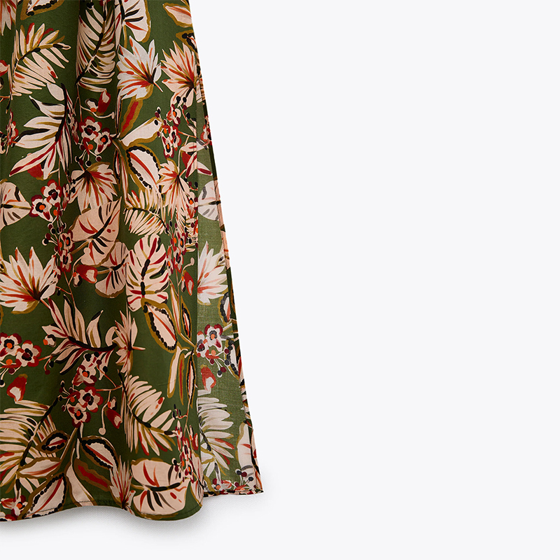 Printed midi skirt