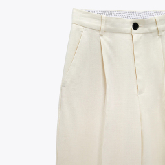 Masculine wide-leg trousers