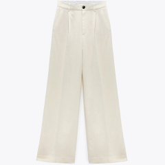 Masculine wide-leg trousers