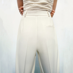 Masculine wide-leg trousers