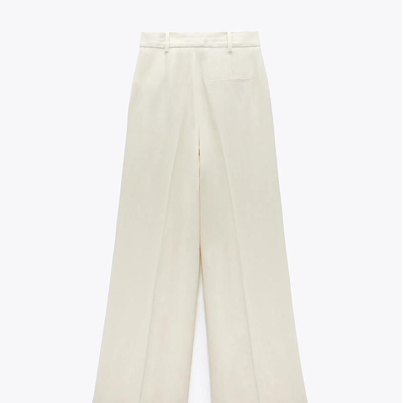 Masculine wide-leg trousers