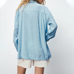 Oversized fringed shirt