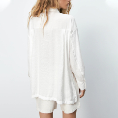 Oversized fringed shirt