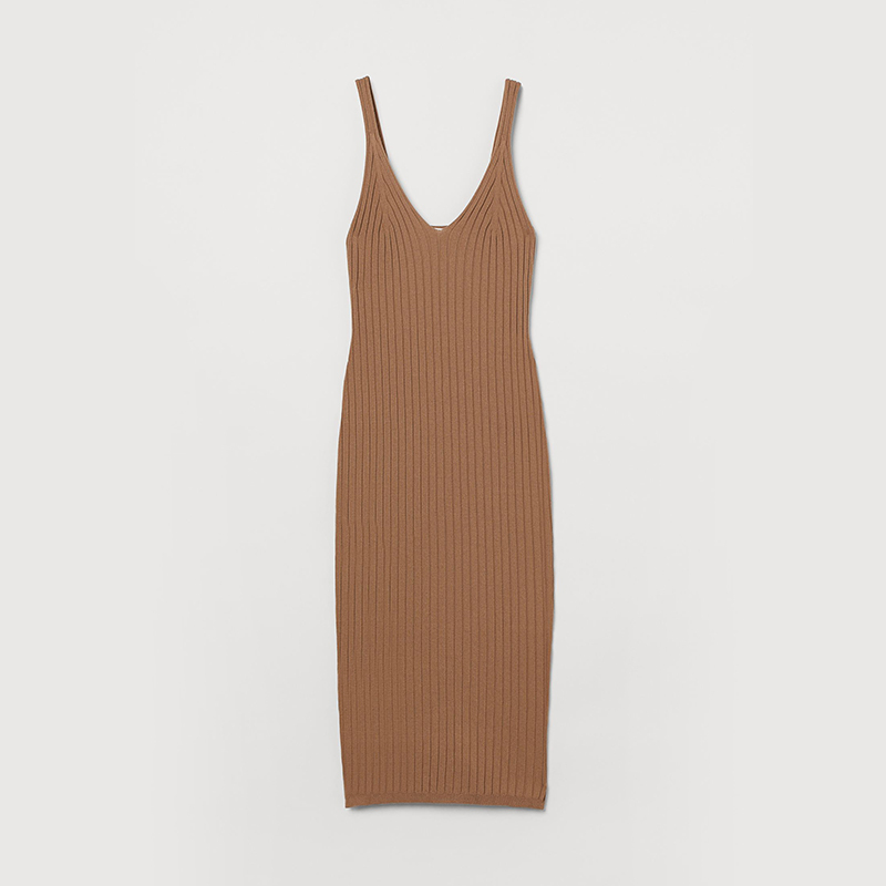 Rib-knit dress