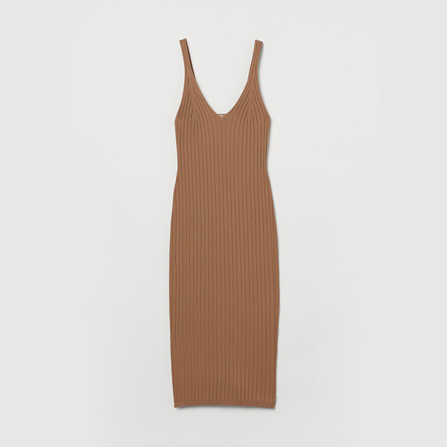 Rib-knit dress