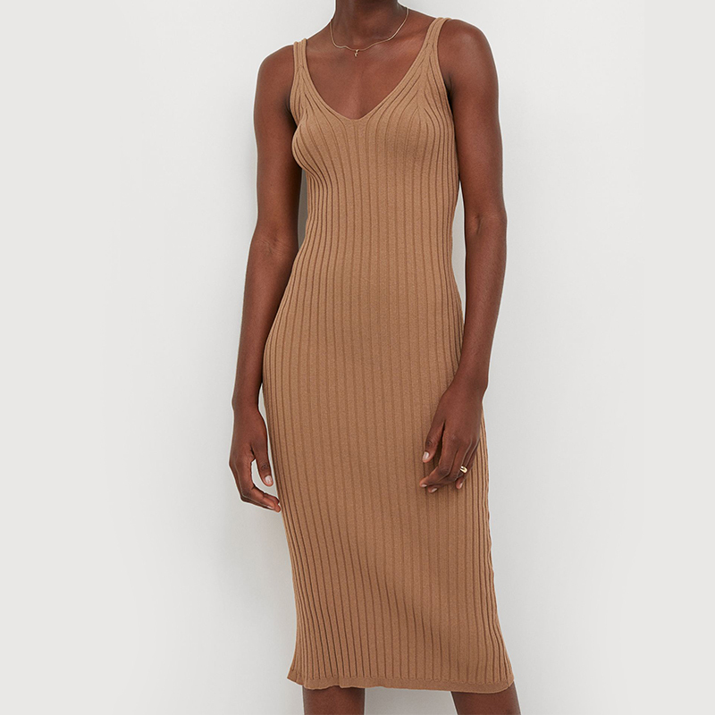 Rib-knit dress