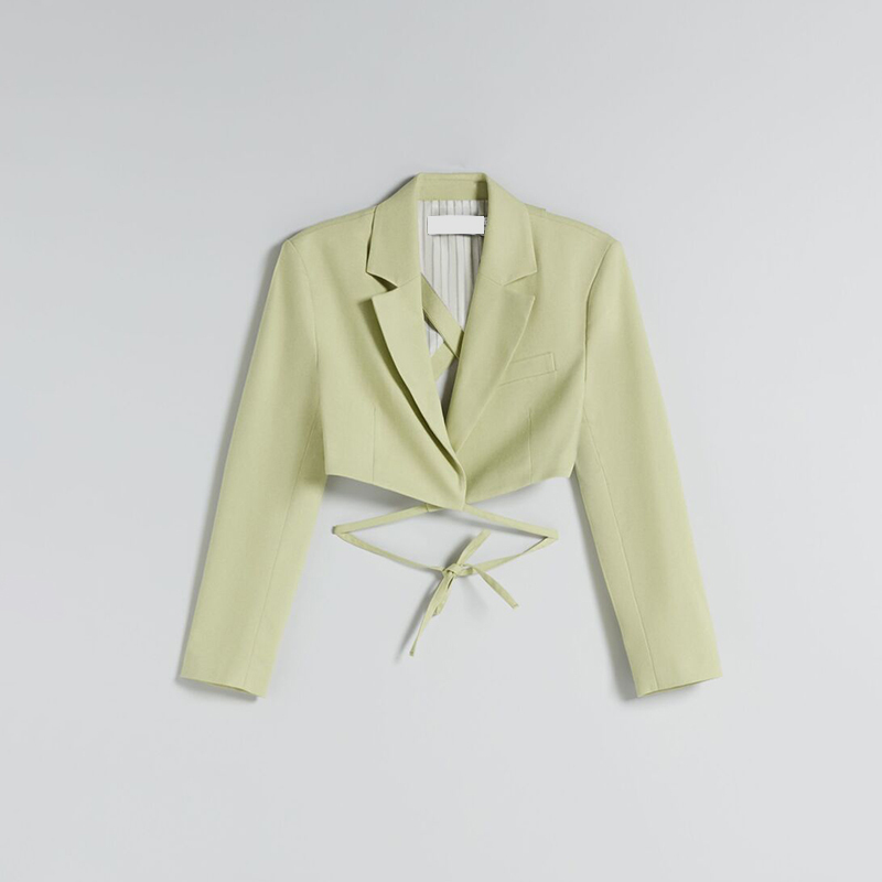 Short blazer with straps