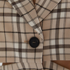 Short check blazer