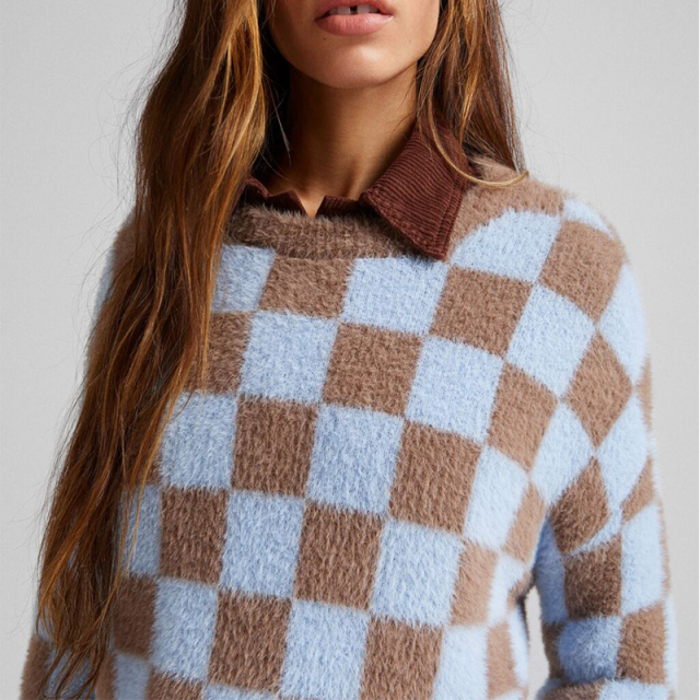 Check sweater