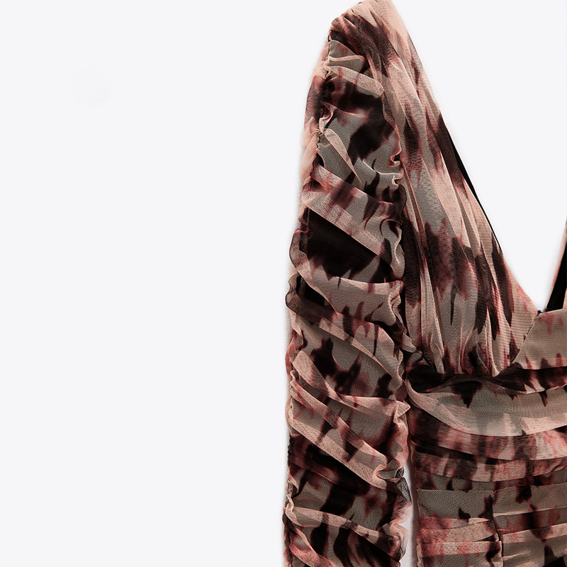 Pleated tulle dress