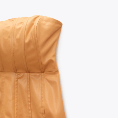 Faux leather dress