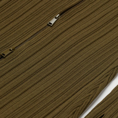 Ribbed polo-neck dress