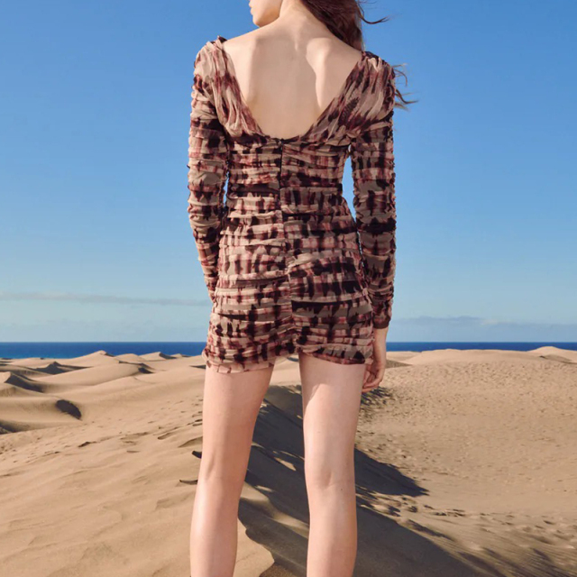 Pleated tulle dress