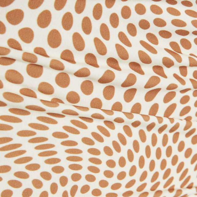 Printed pleated midi dress