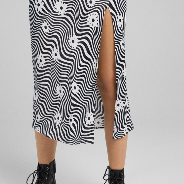 Mid-length satin dress