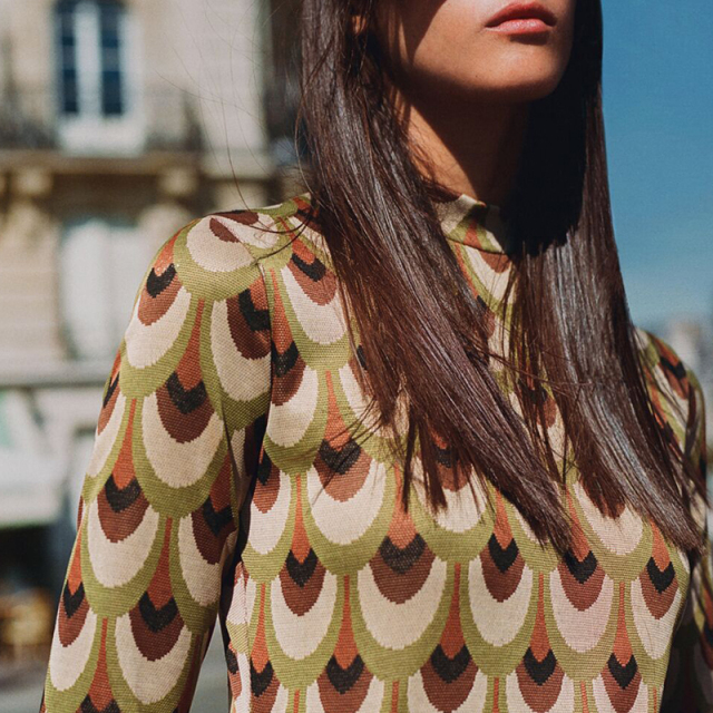 Jacquard mini dress
