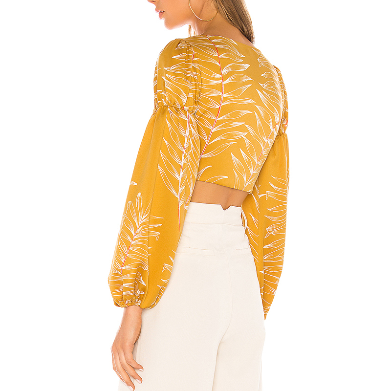 Gold tropical top