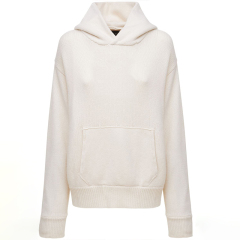 Cashmere hooded sweatshirt