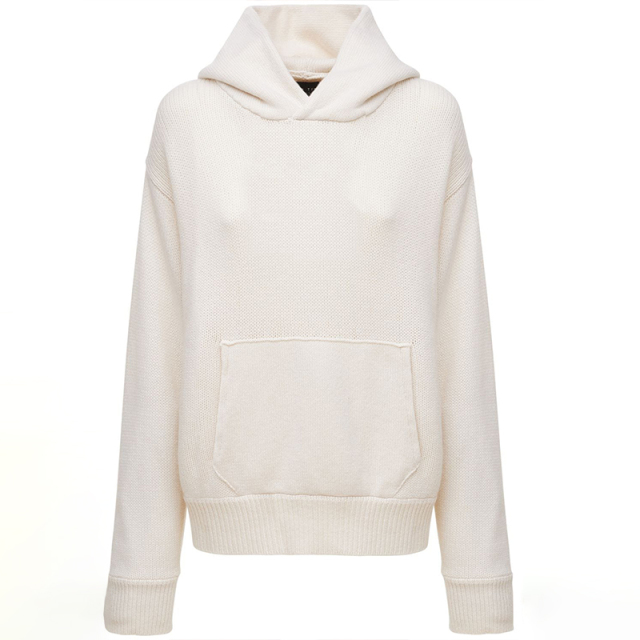Cashmere hooded sweatshirt