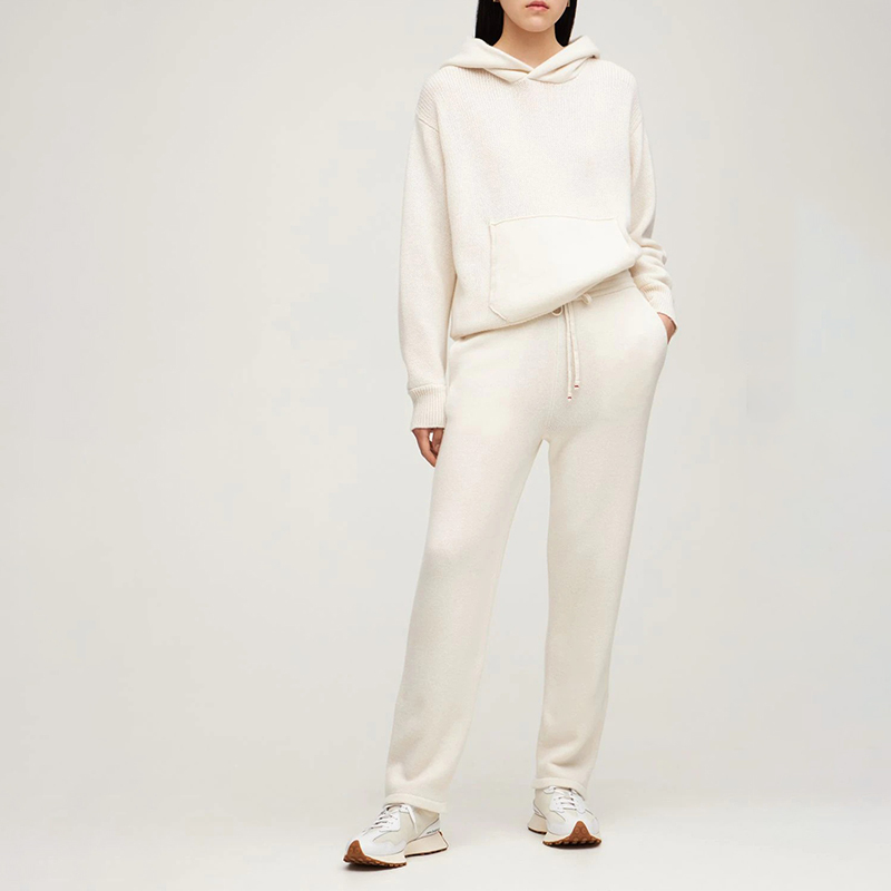 Cashmere hooded sweatshirt