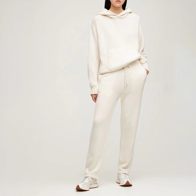 Cashmere hooded sweatshirt
