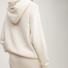 Cashmere hooded sweatshirt