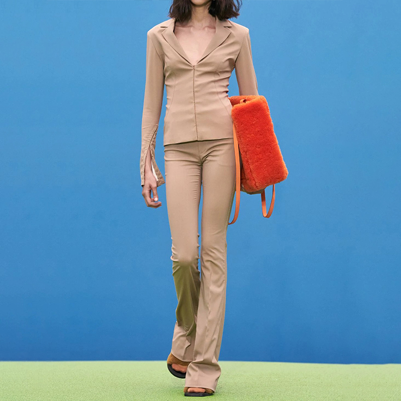 Stretch wool pants
