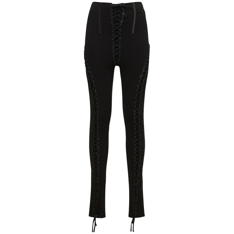 Lace-up pants