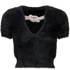 V-neck short sleeve top