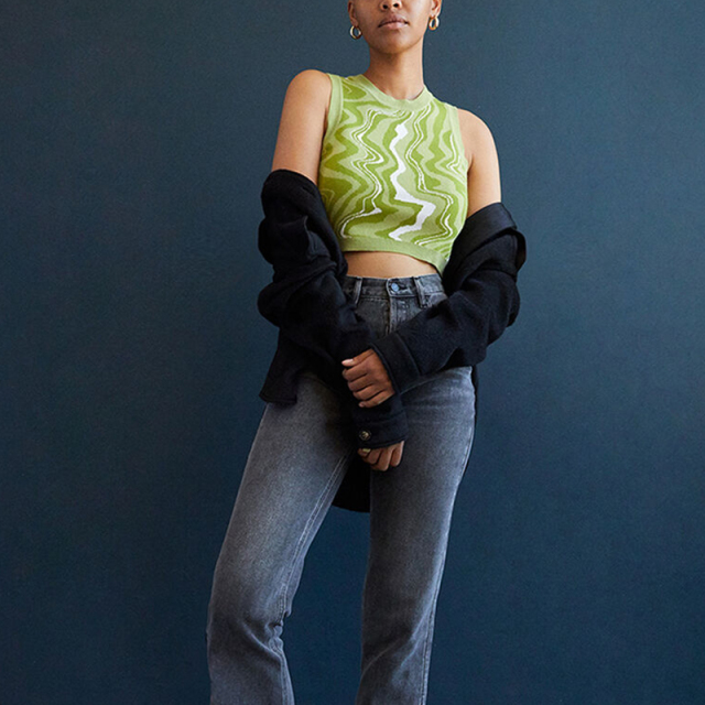 High Neck Sweater Tank Top