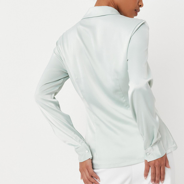 Ruched front slim fit shirt