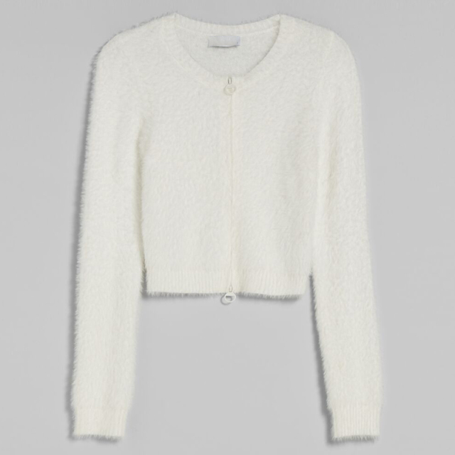 Cardigan with zipper