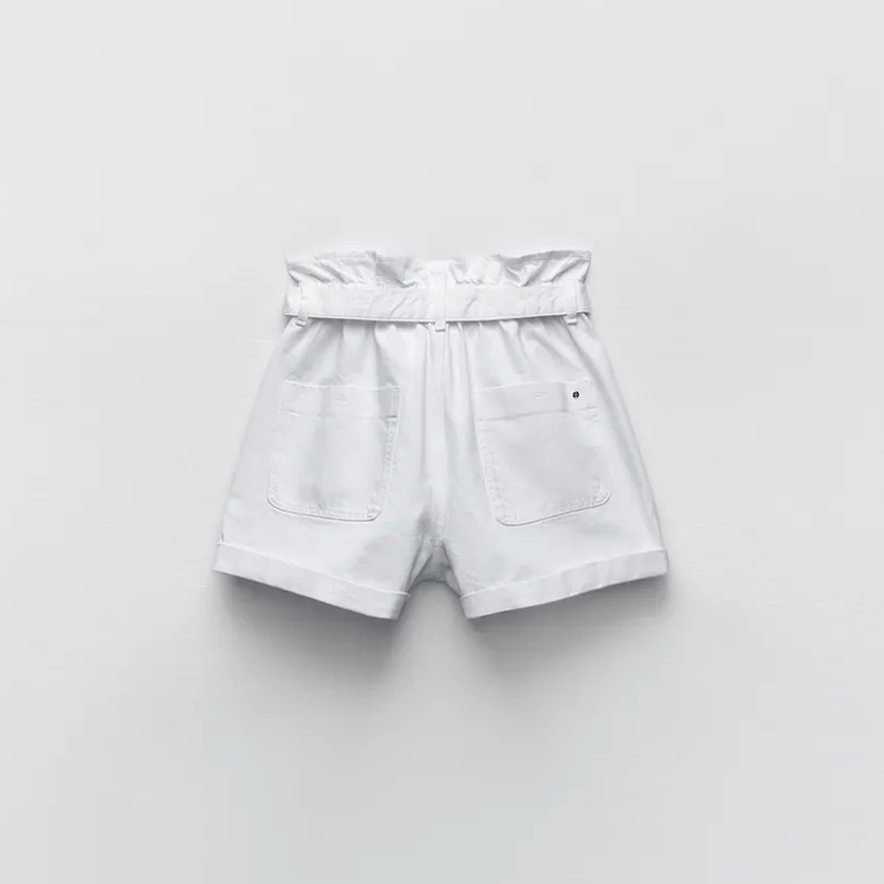 BAGGY PAPERBAG BERMUDA SHORTS WITH BELT