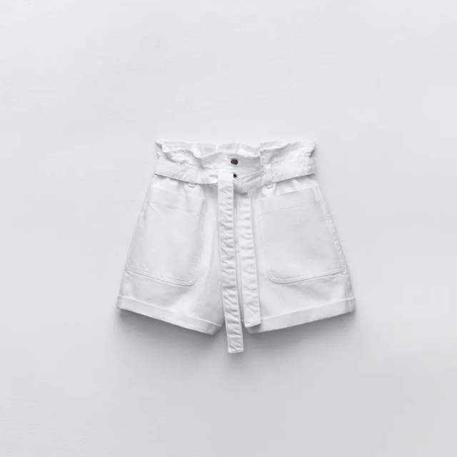 BAGGY PAPERBAG BERMUDA SHORTS WITH BELT