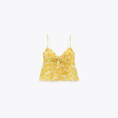 KNOTTED FLORAL PRINT TOP
