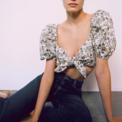 PRINTED CROPPED TOP