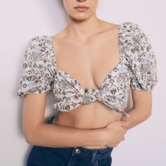 PRINTED CROPPED TOP