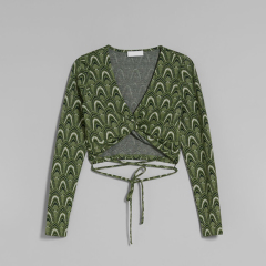 Long sleeve top with cross straps