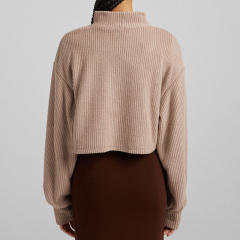 High neck long sleeve top