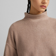 High neck long sleeve top