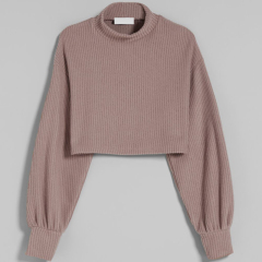 High neck long sleeve top