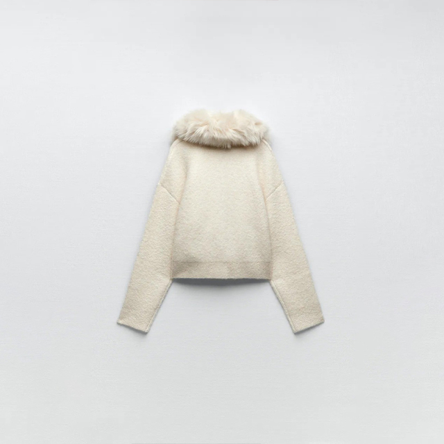 Lapel knit jacket