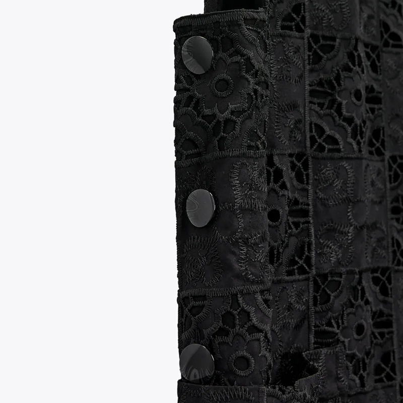JUMPSUIT WITH CUTWORK EMBROIDERY